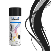 Tinta Aerosol Preto Brilhante Uso Geral Tekbond 350ml