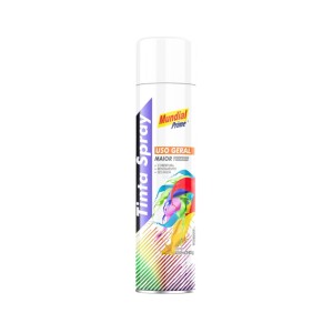 Tinta Spray Branco Fosco Uso Geral Mundial Prime 400ml